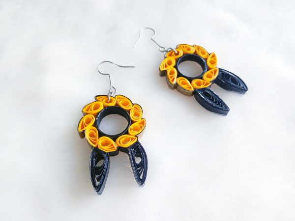 Boucles d'oreilles Quilling - Inspiration Vampire diaries Vampire 2 - Flora Ly Créations