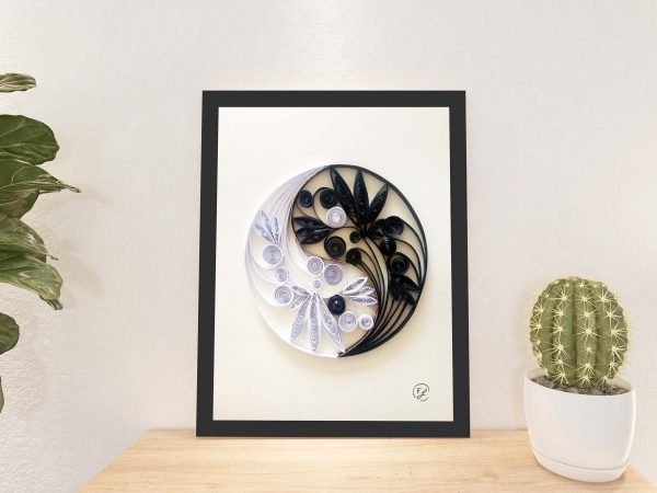 Flora Ly Créations - Tableau Quilling - Yin yang