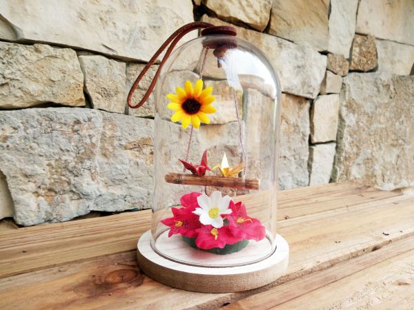FLORA LY CREATIONS - Cloche Origami - Rouge